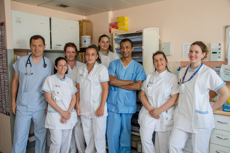 Équipe soignante du 5ème étage, cardiologie médicale